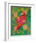 Red parrot, 2021, (oil on canvas)-Jane Tattersfield-Framed Giclee Print