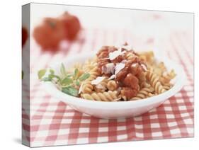 Red Pasta Spirals with Tomato Sauce-Brigitte Sporrer-Stretched Canvas