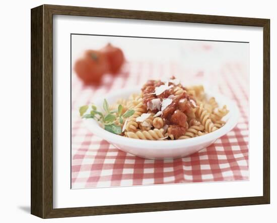 Red Pasta Spirals with Tomato Sauce-Brigitte Sporrer-Framed Photographic Print