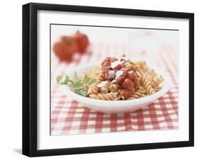 Red Pasta Spirals with Tomato Sauce-Brigitte Sporrer-Framed Photographic Print