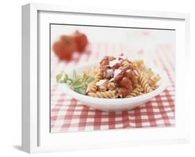 Red Pasta Spirals with Tomato Sauce-Brigitte Sporrer-Framed Photographic Print