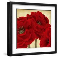 Red Peony II-Linda Wood-Framed Art Print