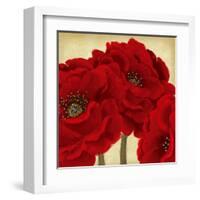 Red Peony II-Linda Wood-Framed Art Print