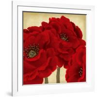 Red Peony II-Linda Wood-Framed Art Print