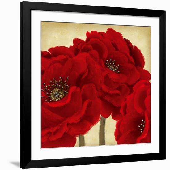 Red Peony II-Linda Wood-Framed Art Print