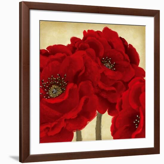 Red Peony II-Linda Wood-Framed Art Print