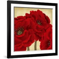 Red Peony II-Linda Wood-Framed Art Print