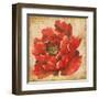 Red Peony on Gold-Patricia Pinto-Framed Art Print