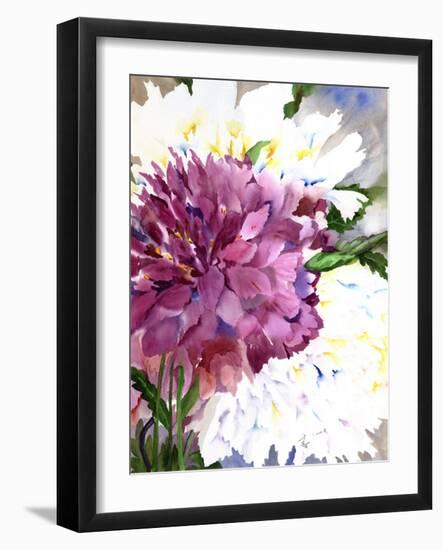 Red Peony-Neela Pushparaj-Framed Giclee Print