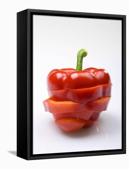 Red Pepper, Sliced-Andreas Wegelin-Framed Stretched Canvas