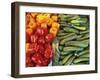 Red Peppers, Yellow Peppers and Courgettes on a Market Stall-John Miller-Framed Photographic Print