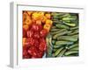 Red Peppers, Yellow Peppers and Courgettes on a Market Stall-John Miller-Framed Photographic Print