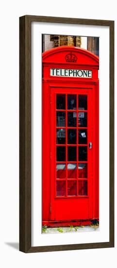 Red Phone Booth in London - City of London - UK - England - United Kingdom - Europe - Door Poster-Philippe Hugonnard-Framed Photographic Print