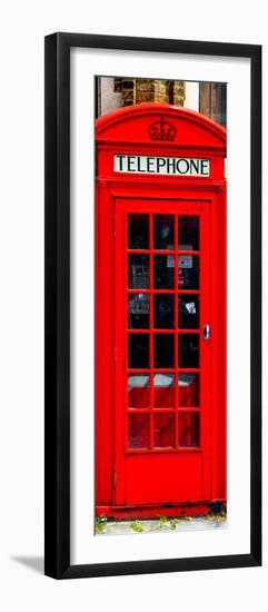 Red Phone Booth in London - City of London - UK - England - United Kingdom - Europe - Door Poster-Philippe Hugonnard-Framed Photographic Print