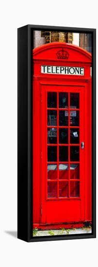 Red Phone Booth in London - City of London - UK - England - United Kingdom - Europe - Door Poster-Philippe Hugonnard-Framed Stretched Canvas