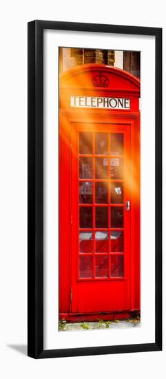 Red Phone Booth in London - City of London - UK - England - United Kingdom - Europe - Door Poster-Philippe Hugonnard-Framed Premium Photographic Print