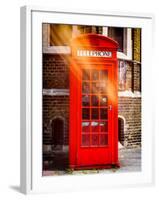 Red Phone Booth in London - City of London - UK - England - United Kingdom - Europe-Philippe Hugonnard-Framed Photographic Print