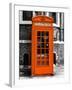 Red Phone Booth in London painted Orange - City of London - UK - England - United Kingdom - Europe-Philippe Hugonnard-Framed Photographic Print