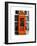 Red Phone Booth in London painted Orange - City of London - UK - England - United Kingdom - Europe-Philippe Hugonnard-Framed Art Print