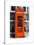 Red Phone Booth in London painted Orange - City of London - UK - England - United Kingdom - Europe-Philippe Hugonnard-Stretched Canvas