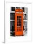 Red Phone Booth in London painted Orange - City of London - UK - England - United Kingdom - Europe-Philippe Hugonnard-Framed Art Print