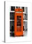 Red Phone Booth in London painted Orange - City of London - UK - England - United Kingdom - Europe-Philippe Hugonnard-Stretched Canvas