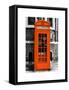 Red Phone Booth in London painted Orange - City of London - UK - England - United Kingdom - Europe-Philippe Hugonnard-Framed Stretched Canvas