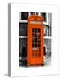 Red Phone Booth in London painted Orange - City of London - UK - England - United Kingdom - Europe-Philippe Hugonnard-Stretched Canvas