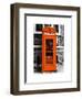 Red Phone Booth in London painted Orange - City of London - UK - England - United Kingdom - Europe-Philippe Hugonnard-Framed Art Print