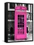 Red Phone Booth in London painted Pink - City of London - UK - England - United Kingdom - Europe-Philippe Hugonnard-Framed Stretched Canvas