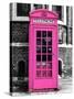 Red Phone Booth in London painted Pink - City of London - UK - England - United Kingdom - Europe-Philippe Hugonnard-Stretched Canvas