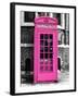 Red Phone Booth in London painted Pink - City of London - UK - England - United Kingdom - Europe-Philippe Hugonnard-Framed Photographic Print