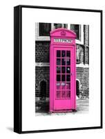 Red Phone Booth in London painted Pink - City of London - UK - England - United Kingdom - Europe-Philippe Hugonnard-Framed Stretched Canvas