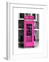 Red Phone Booth in London painted Pink - City of London - UK - England - United Kingdom - Europe-Philippe Hugonnard-Framed Art Print