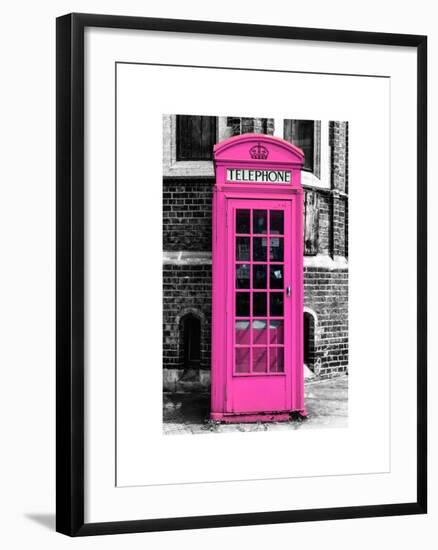 Red Phone Booth in London painted Pink - City of London - UK - England - United Kingdom - Europe-Philippe Hugonnard-Framed Art Print