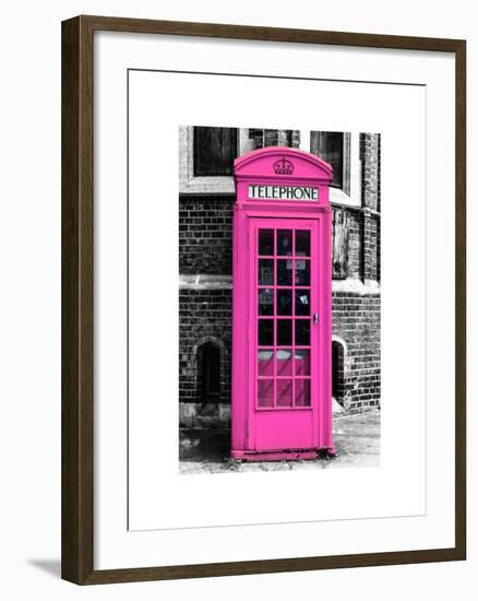 Red Phone Booth in London painted Pink - City of London - UK - England - United Kingdom - Europe-Philippe Hugonnard-Framed Art Print