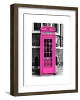 Red Phone Booth in London painted Pink - City of London - UK - England - United Kingdom - Europe-Philippe Hugonnard-Framed Art Print