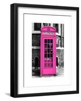 Red Phone Booth in London painted Pink - City of London - UK - England - United Kingdom - Europe-Philippe Hugonnard-Framed Art Print