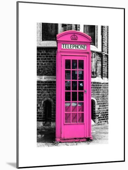 Red Phone Booth in London painted Pink - City of London - UK - England - United Kingdom - Europe-Philippe Hugonnard-Mounted Art Print