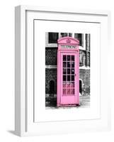 Red Phone Booth in London painted Pink - City of London - UK - England - United Kingdom - Europe-Philippe Hugonnard-Framed Art Print