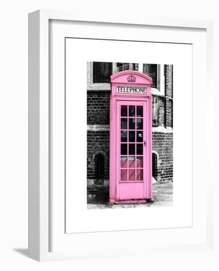 Red Phone Booth in London painted Pink - City of London - UK - England - United Kingdom - Europe-Philippe Hugonnard-Framed Art Print