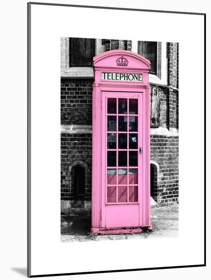 Red Phone Booth in London painted Pink - City of London - UK - England - United Kingdom - Europe-Philippe Hugonnard-Mounted Art Print