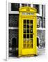 Red Phone Booth in London painted Yellow - City of London - UK - England - United Kingdom - Europe-Philippe Hugonnard-Framed Photographic Print