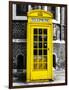 Red Phone Booth in London painted Yellow - City of London - UK - England - United Kingdom - Europe-Philippe Hugonnard-Framed Photographic Print