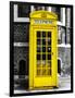 Red Phone Booth in London painted Yellow - City of London - UK - England - United Kingdom - Europe-Philippe Hugonnard-Framed Photographic Print