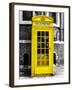 Red Phone Booth in London painted Yellow - City of London - UK - England - United Kingdom - Europe-Philippe Hugonnard-Framed Photographic Print