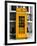 Red Phone Booth in London painted Yellow - City of London - UK - England - United Kingdom - Europe-Philippe Hugonnard-Framed Photographic Print