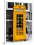 Red Phone Booth in London painted Yellow - City of London - UK - England - United Kingdom - Europe-Philippe Hugonnard-Framed Photographic Print