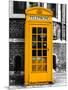 Red Phone Booth in London painted Yellow - City of London - UK - England - United Kingdom - Europe-Philippe Hugonnard-Mounted Photographic Print