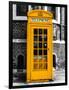 Red Phone Booth in London painted Yellow - City of London - UK - England - United Kingdom - Europe-Philippe Hugonnard-Framed Photographic Print